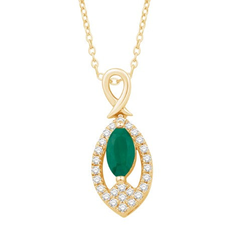 14KT-0.57CTW PENDANT With Chain