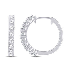 14KT-1.50CTW HOOPS