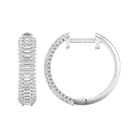 14KT-0.75CTW HOOPS