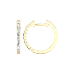 10KT-0.25CTW HOOPS