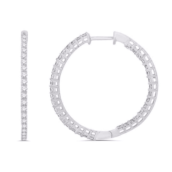 14KT-1.00CTW HOOPS