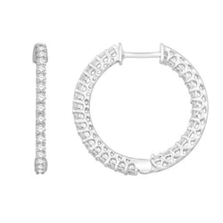 14KT-1.00CTW HOOPS