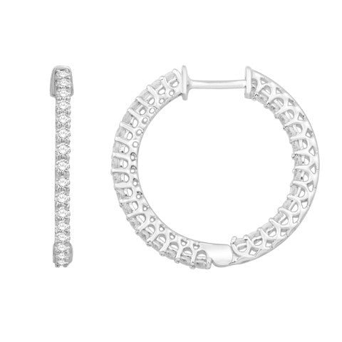 14KT-1.00CTW HOOPS