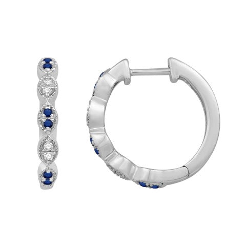 14KT-0.16CTW (0.10 Sapp) HOOPS