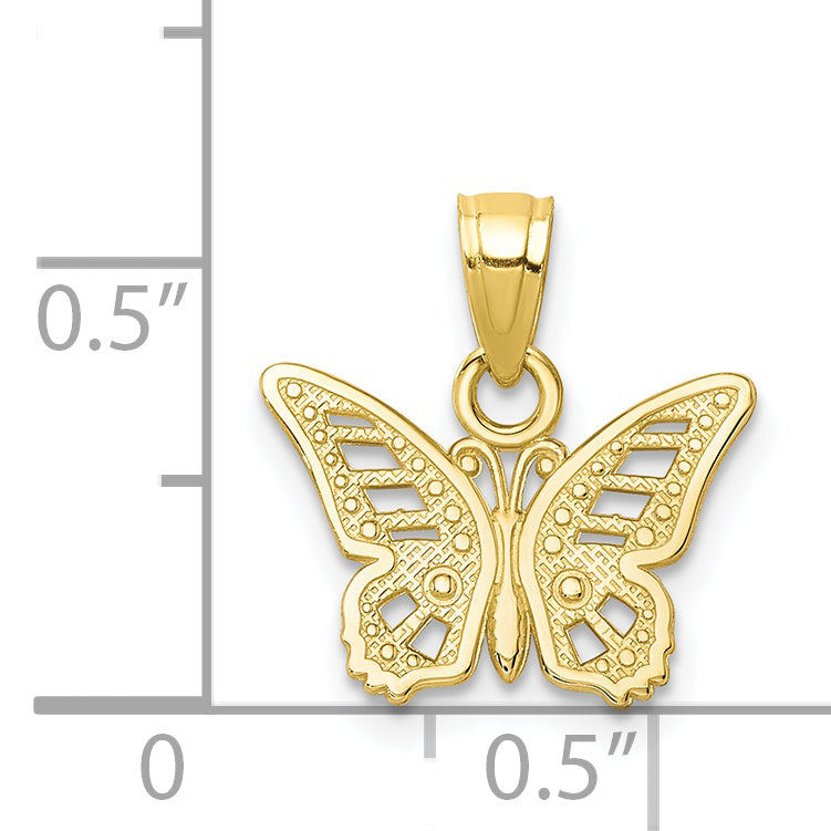 10k Butterfly Charm