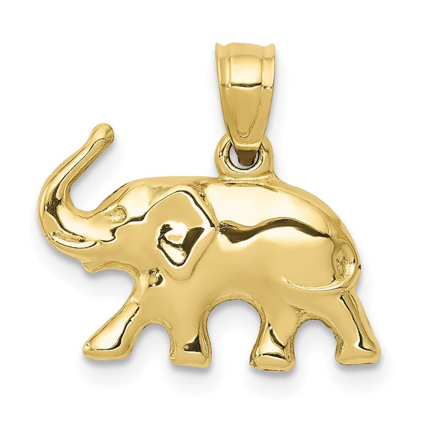 10k 3-D Elephant Pendant