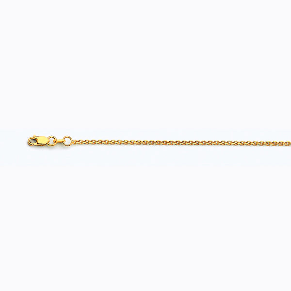 10K YELLOW GOLD DC ROLO  043 GAUGE 16" CHAIN NECKLACE