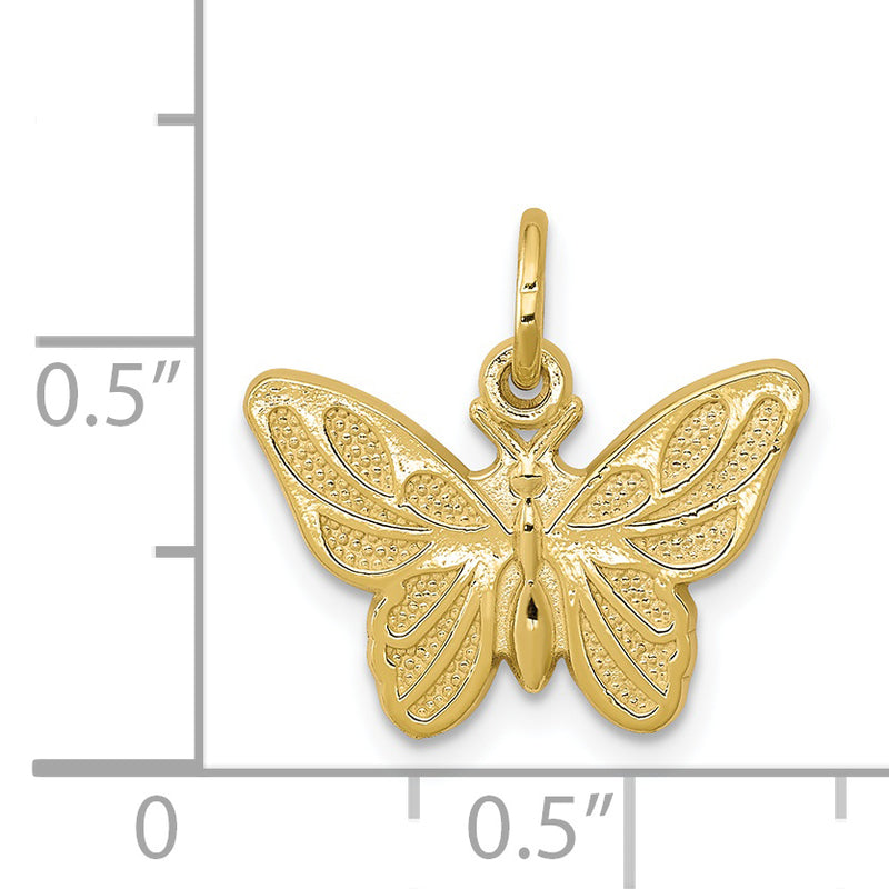 10k Butterfly Charm