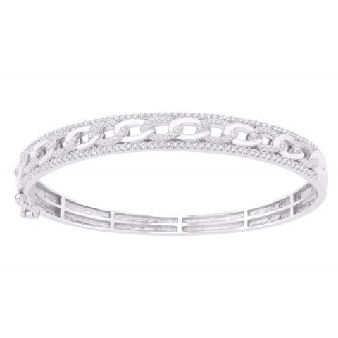 14KT-1.04CTW BANGLE