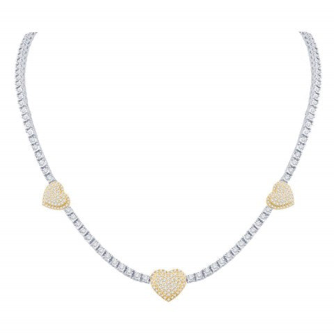 10KT-3.02CTW NECKLACE(16 INCH)