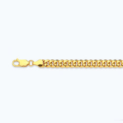 14K 4.5MM YELLOW GOLD HOLLOW MIAMI CUBAN 24" CHAIN NECKLACE