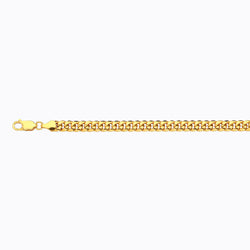 14K 6MM YELLOW GOLD HOLLOW MIAMI CUBAN 9" CHAIN BRACELET