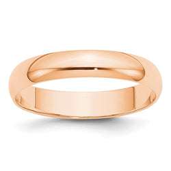 10k Rose Gold 4mm LTW Half Round Band Size 7.5