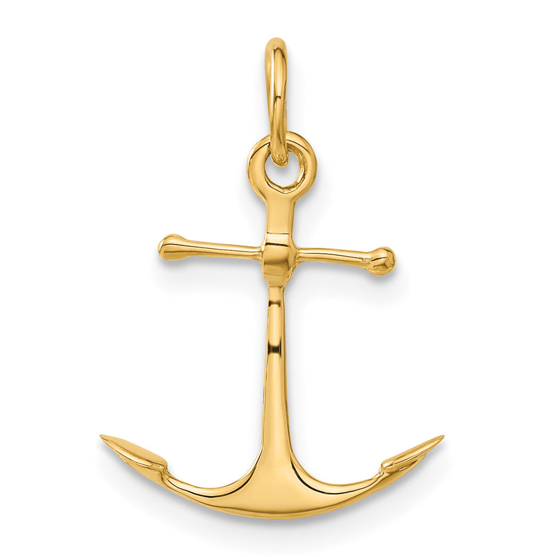 14K 3D Anchor Charm