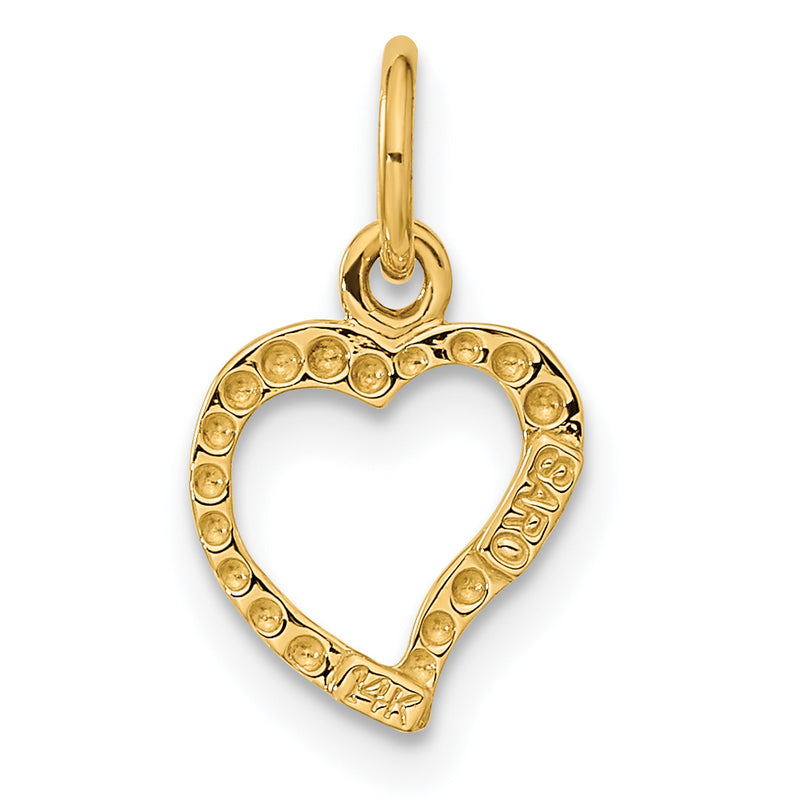 14K Polished Heart Pendant