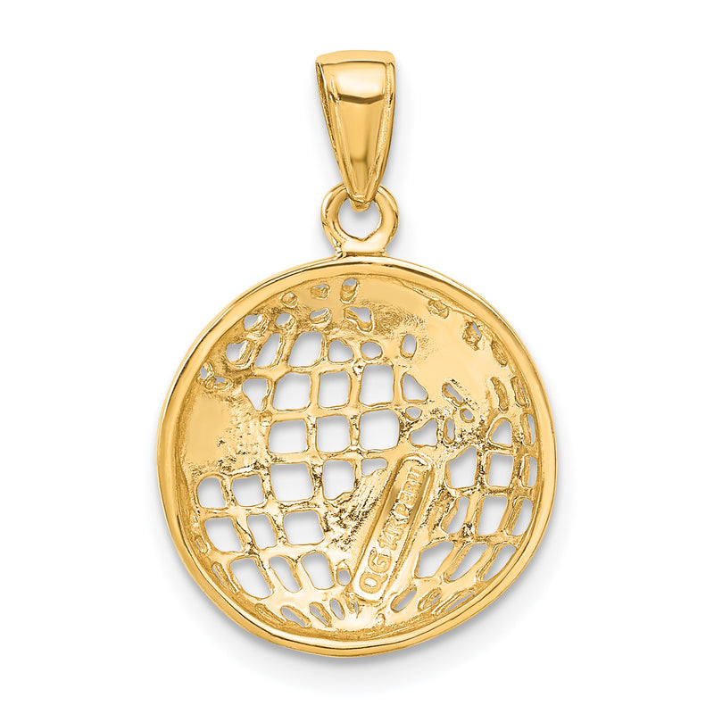 14k Polished Globe Pendant