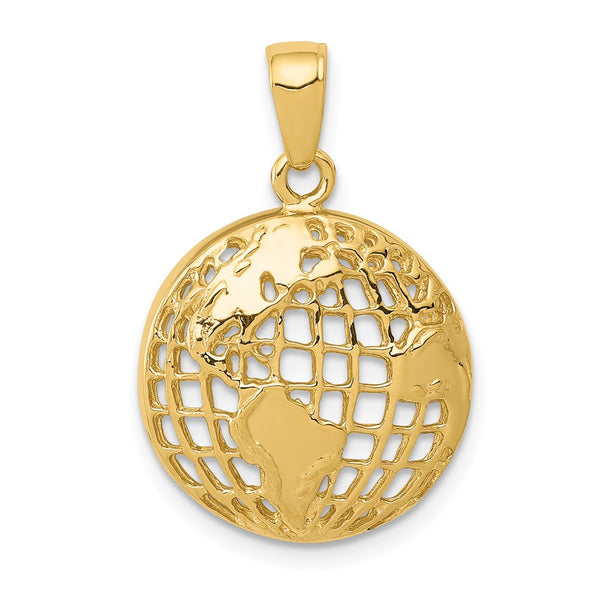 14k Polished Globe Pendant