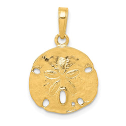 14k Polished Sand Dollar Pendant