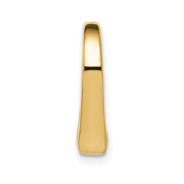 14K Polished Heart Chain Slide