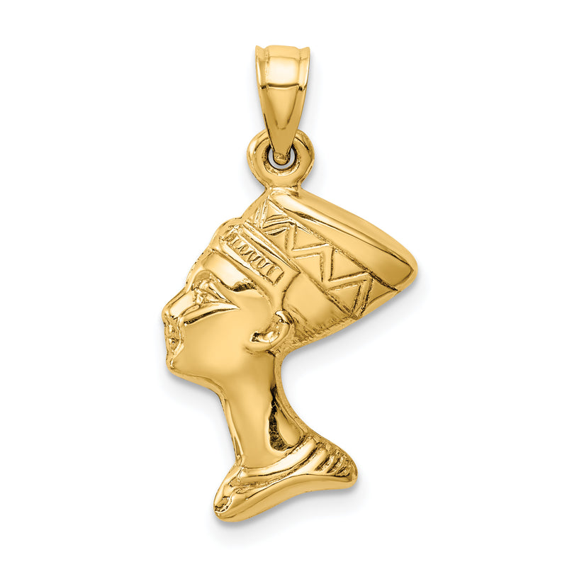 14k 3-D Nefertiti Pendant