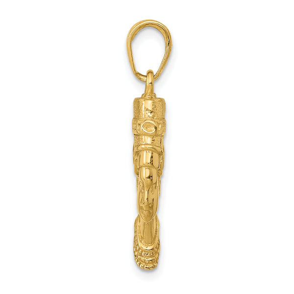 14k 3-D Nefertiti Pendant