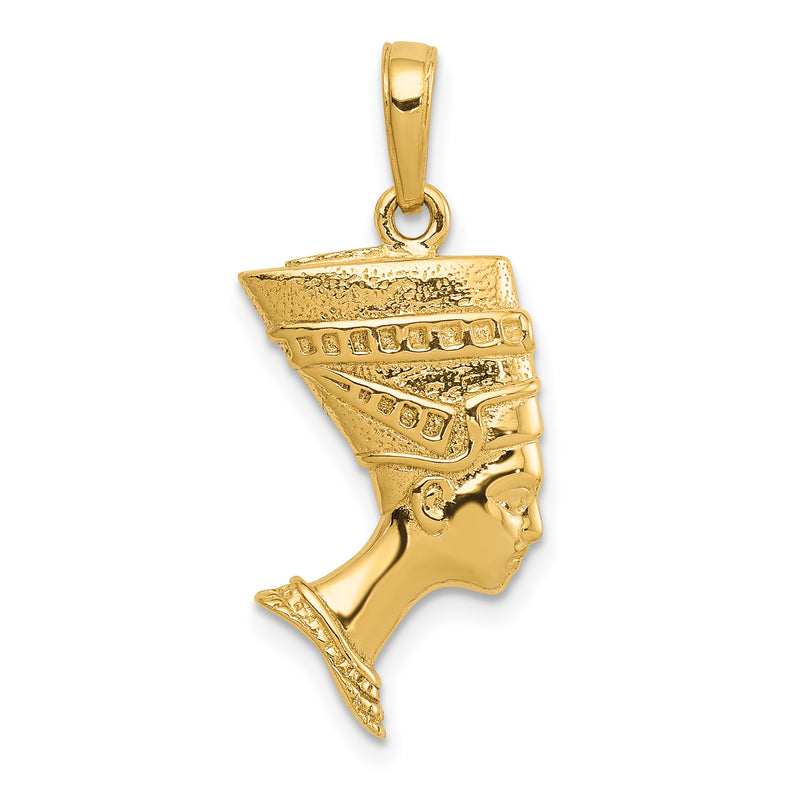 14k 3-D Nefertiti Pendant