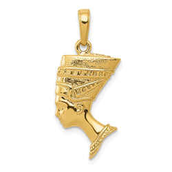 14k 3-D Nefertiti Pendant