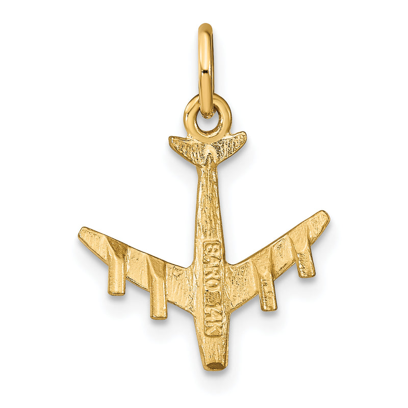 14k 3-D Airplane Charm