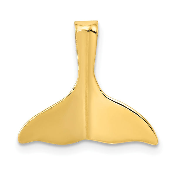 14k 3-D Polished Whale Tail Slide