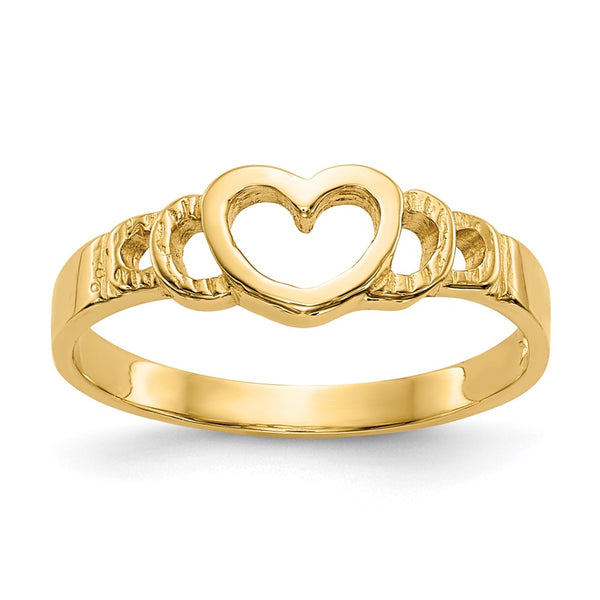 14k Heart Baby Ring