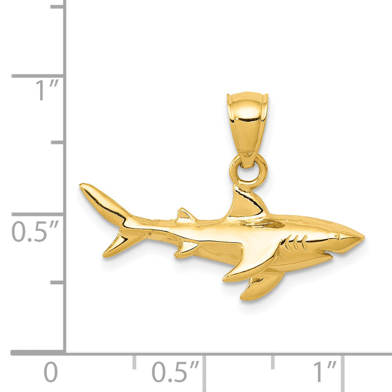 14K Shark Pendant