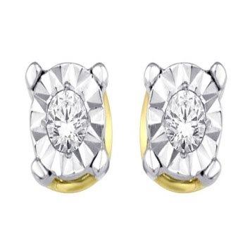 10KTGOLD 0.05CTDIA FANUK EARRING