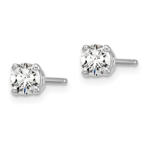 14K White Gold Lab Grown Diamond 1/2ctw GH VS2/SI1, 4 Prong Earrings