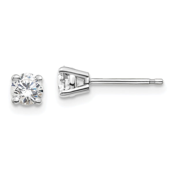 14K White Gold Lab Grown Diamond 1/2ctw GH VS2/SI1, 4 Prong Earrings