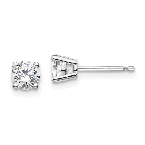 14K White Gold Lab Grown Diamond 3/4ctw GH VS2/SI1, 4 Prong Earrings