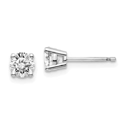 14kw 7/8 ctw VS/SI, D E F, Lab Grown Diamond 4 Prong Earring