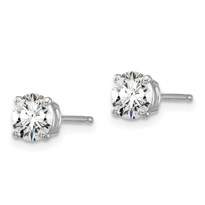 14K White Gold Lab Grown Diamond 1ctw GH VS2/SI1, 4 Prong Earrings