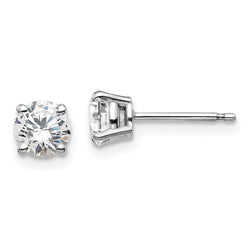 14K White Gold Lab Grown Diamond 1ctw GH VS2/SI1, 4 Prong Earrings