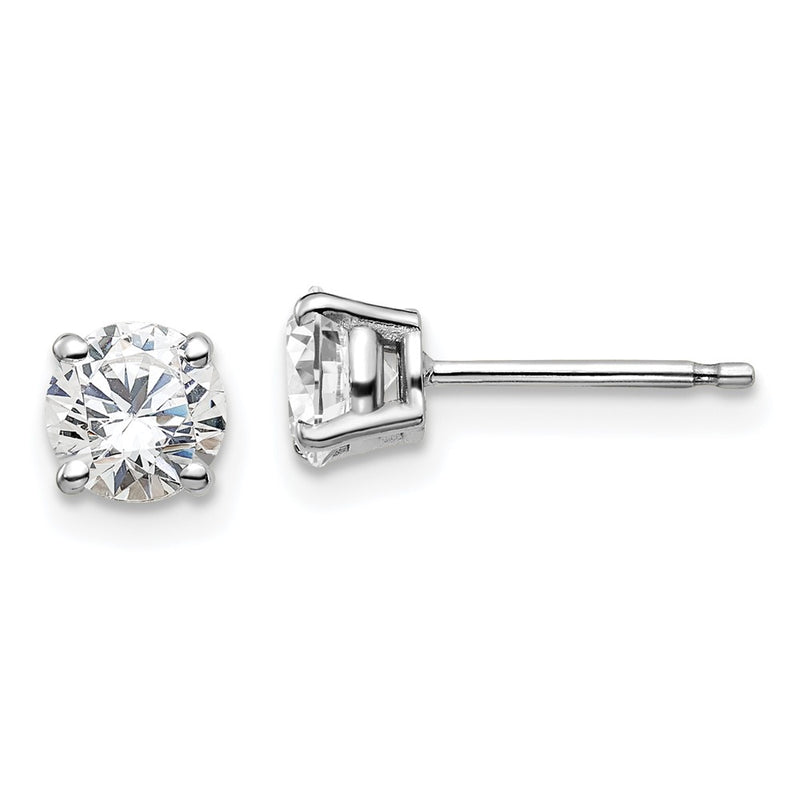 14K White Gold Lab Grown Diamond 1ctw GH VS2/SI1, 4 Prong Earrings