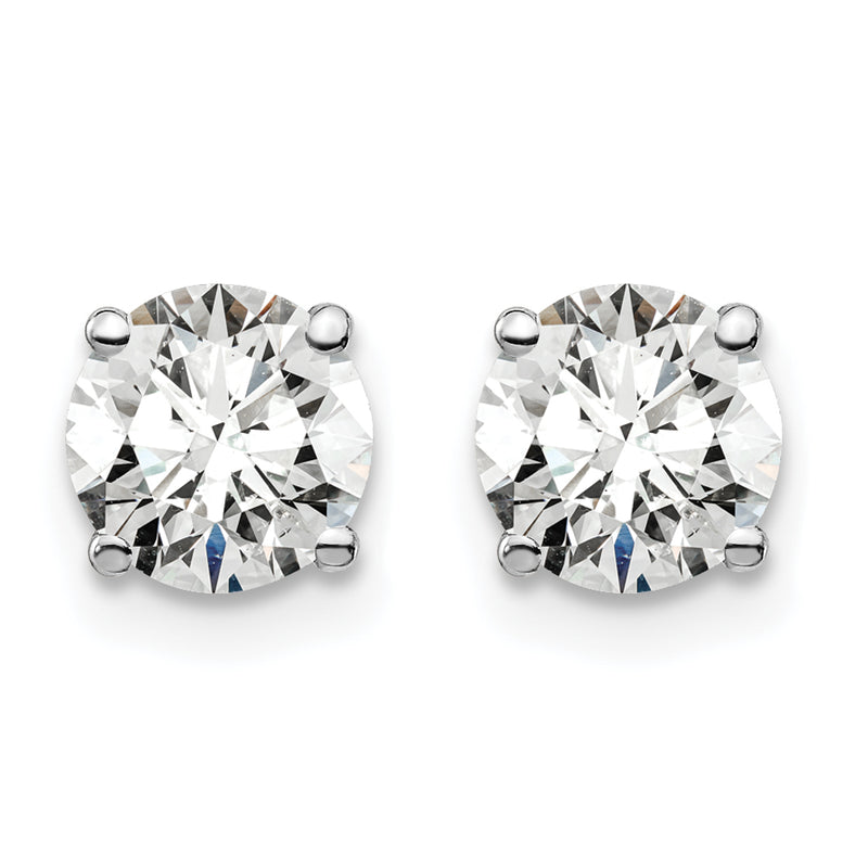 14K White Gold Lab Grown Diamond 1 1/2ctw GH VS2/SI1, 4 Prong Earrings