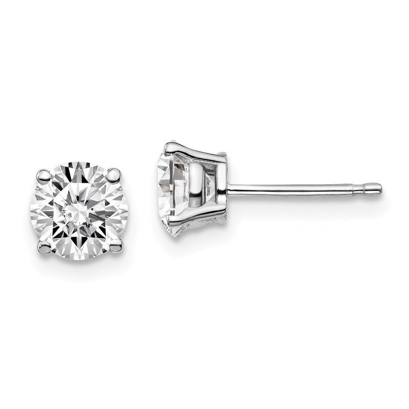 14kw 1 3/8ctw GH VS2/SI1, Lab Grown Diamond 4 Prong Earring