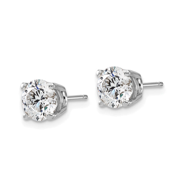 14K White Gold Lab Grown Diamond 2ctw GH VS2/SI1, 4 Prong Earrings