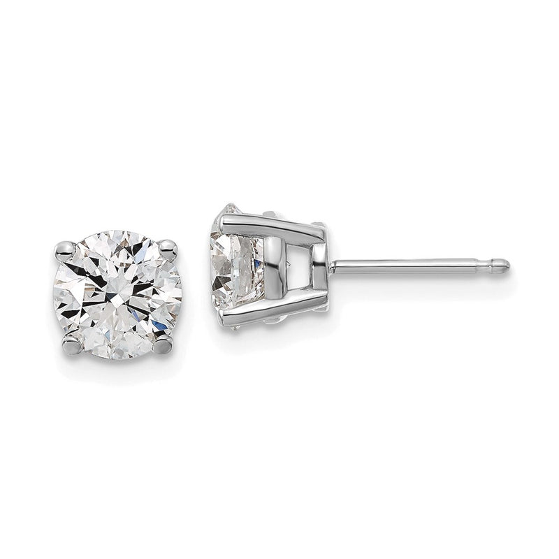 14K White Gold Lab Grown Diamond 2ctw GH VS2/SI1, 4 Prong Earrings