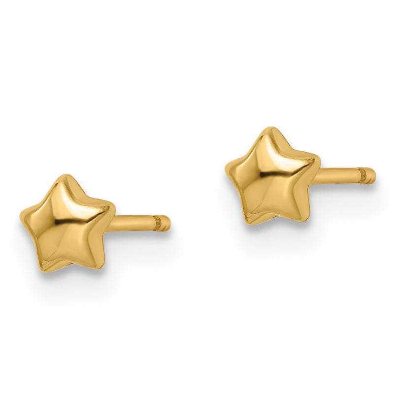 14k Madi K Polished Star Post Earrings