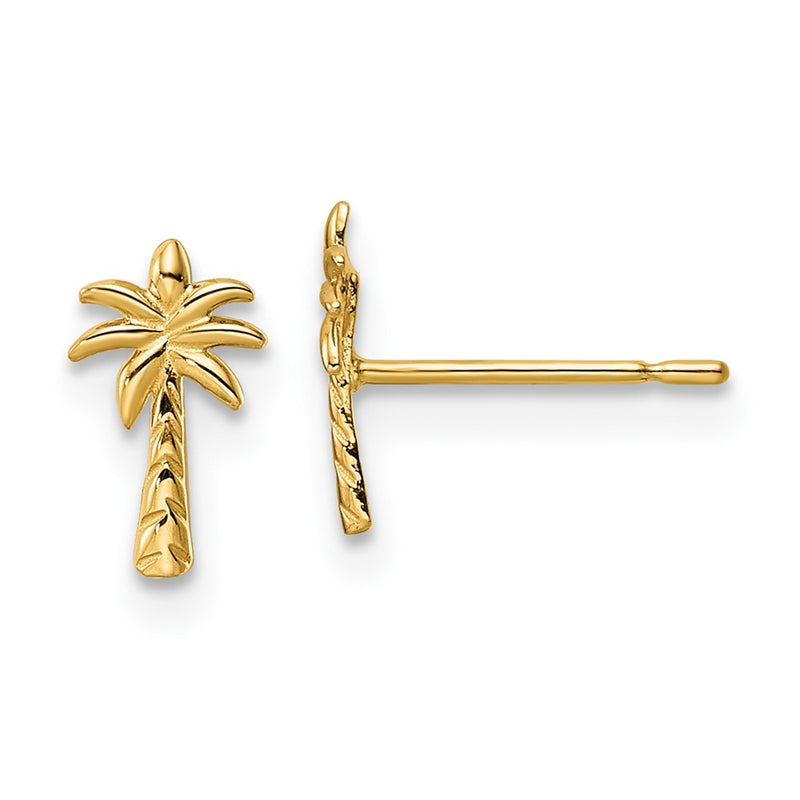 14k Madi K Palm Tree Post Earrings