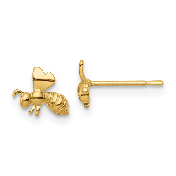 14k Madi K Bee w/ Heart Wings Post Earrings