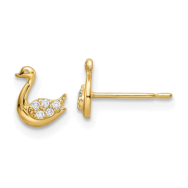 14K Madi K CZ Swan Post Earrings