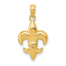 14k Small Fleur-De-Lis Pendant