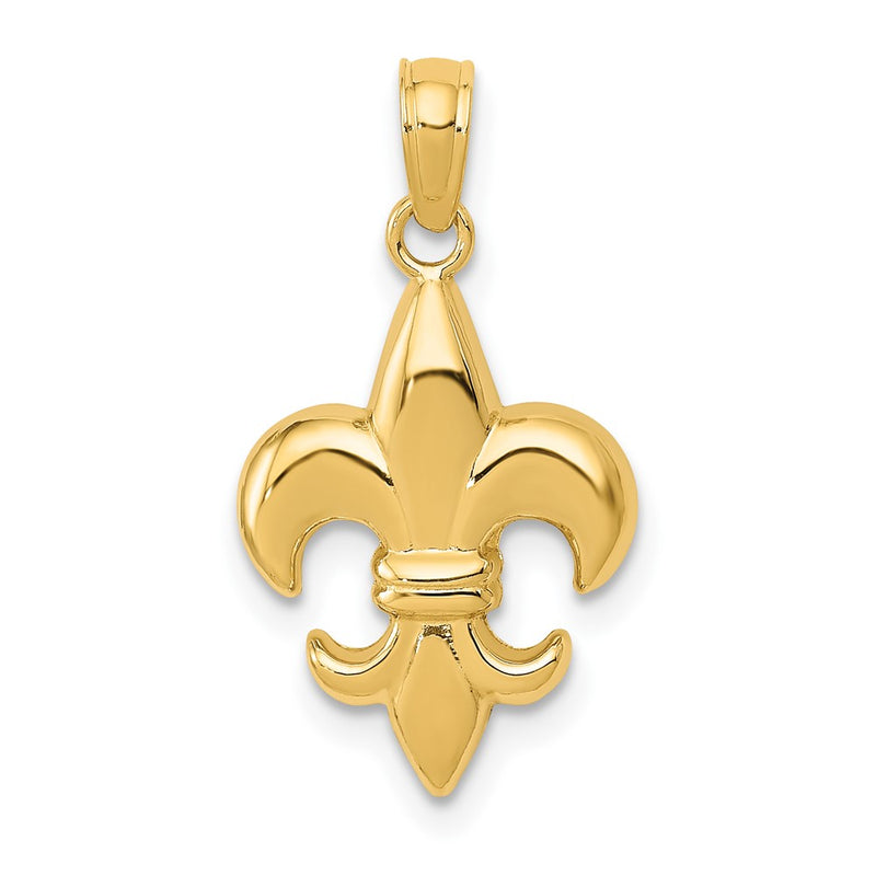 14k Small Fleur-De-Lis Pendant