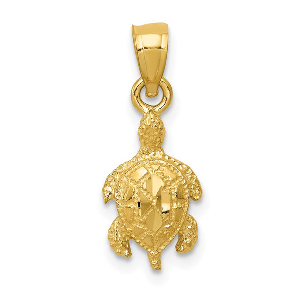 14K Turtle Pendant